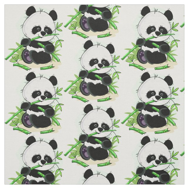 Tissu mignon 4/4 de panda (Échantillon)