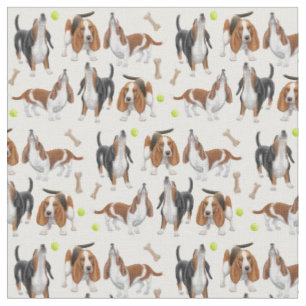 Tissu mignon de chiens d'hurlement Basset Hound