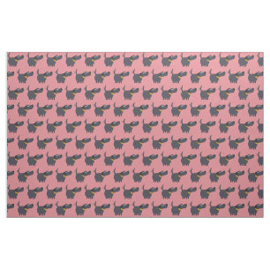Tissu mignon de Labrador de noir de bande dessiné