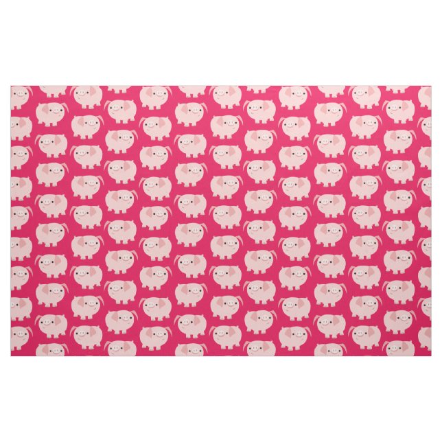 Tissu mignon de porcs de bande dessinée (Fat Quarter)
