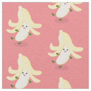 Tissu Mignon illustration de dessin animé de banane viol
