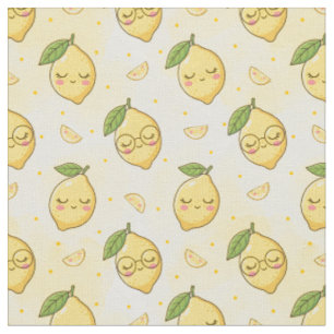 Tissu Mignon motif de fruits d'été Kawaii, aquarelle dou