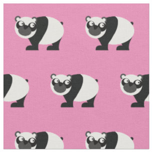 Tissu Mignon Ours Panda Enfant Bébé Nurserie Rose Clair
