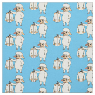 Tissu Mignonne brebis avec blouson