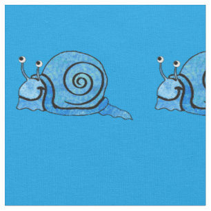 Tissu Mignonne escargot de dessin souriant dans les nuan