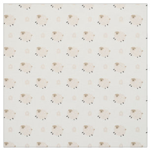 Tissu Mignonne mouton de saut