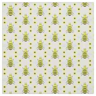 Tissu Mignonne petite abeille jaune genre neutre
