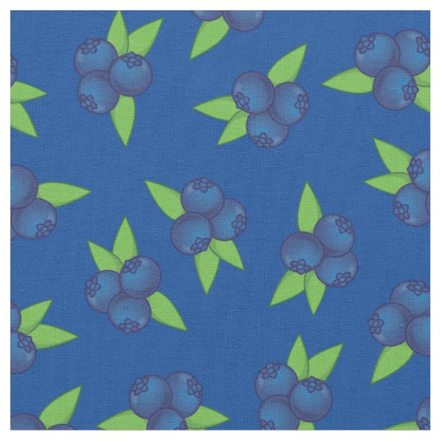 Tissu Mignonnes Myrtilles Fruit Enfants (Fermer)