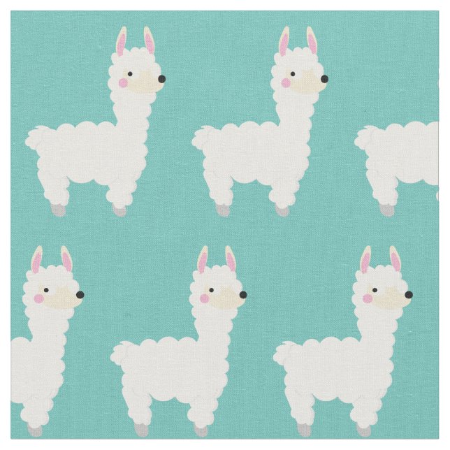 Tissu Mignons bébés lamas enfants (Fermer)