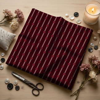 Tissu Minimaliste Bourguignon Points et Rayures Géométri