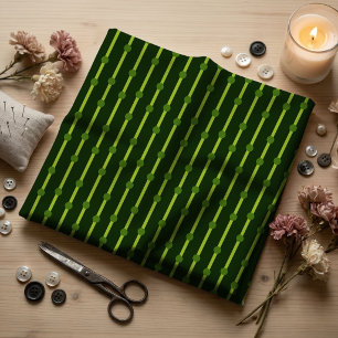 Tissu Minimaliste Points et Bandes Géométriques Vertes