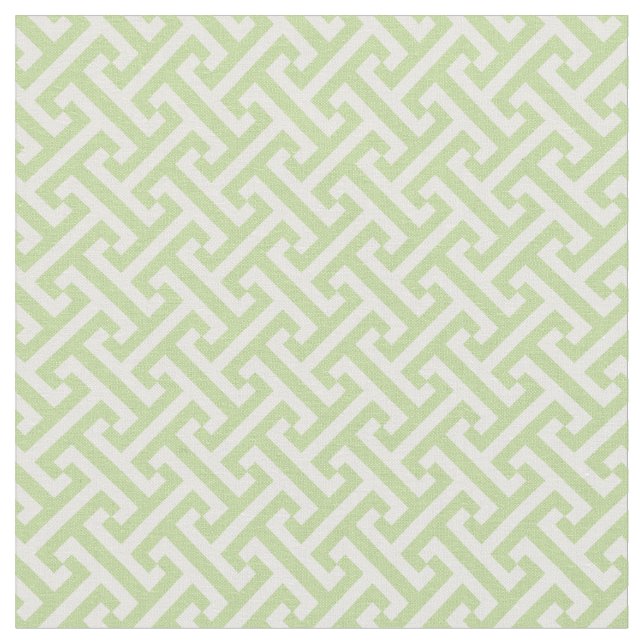 Tissu Mint Green Greek Key (Fermer)