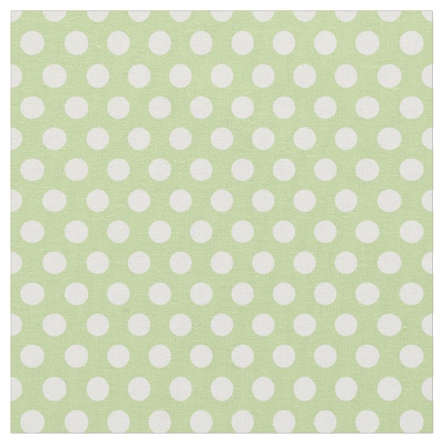 Tissu Mint Green Polka Dots (Fermer)