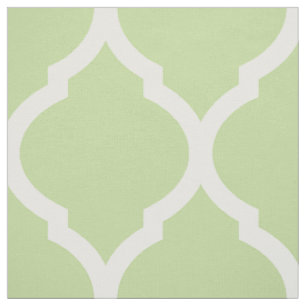 Tissu Mint Green Quatrefoil Marocain Grande Échelle