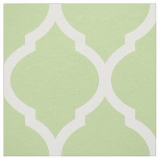 Tissu Mint Green Quatrefoil Marocain Grande Échelle