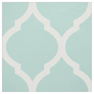 Tissu Mint Maroc Quatrefoil Grande Échelle