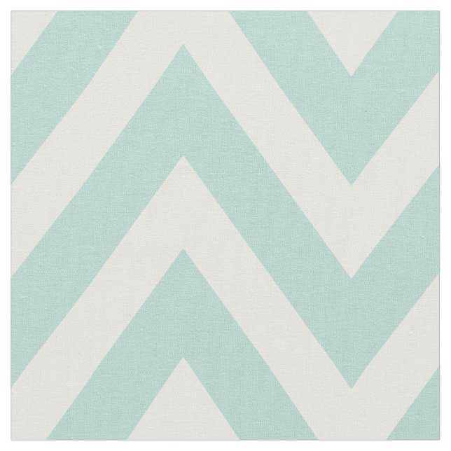 Tissu Mint Moderne Chevron Grande échelle (Fermer)