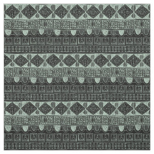 Tissu mint rayé noir