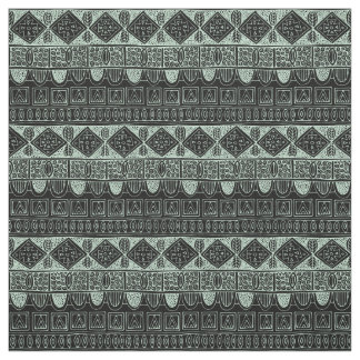 Tissu mint rayé noir