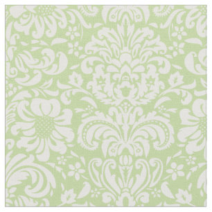 Tissu Mint Vert Floral Damask