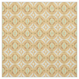 Tissu Mint Vert ocre Jaune Brown Nouveau Déco Motif