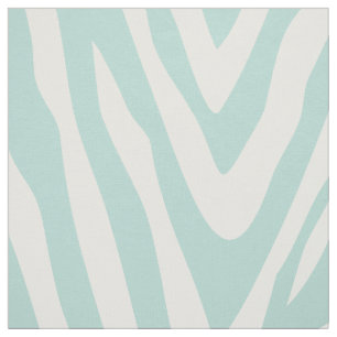 Tissu Mint Zebra Imprimer Grande Échelle