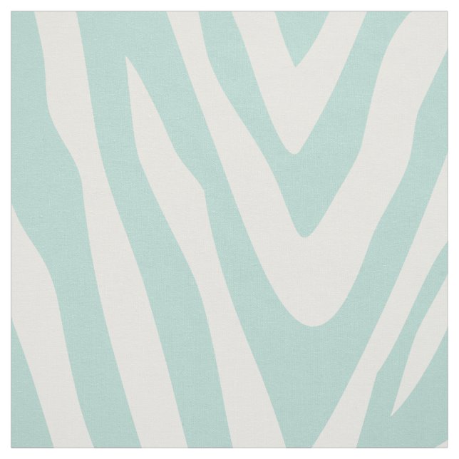 Tissu Mint Zebra Imprimer Grande Échelle (Échantillon)