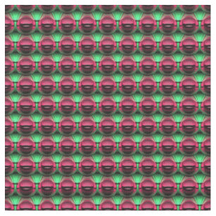 Tissu Minza rose et motif vert