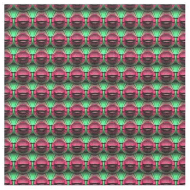 Tissu Minza rose et motif vert (Fermer)