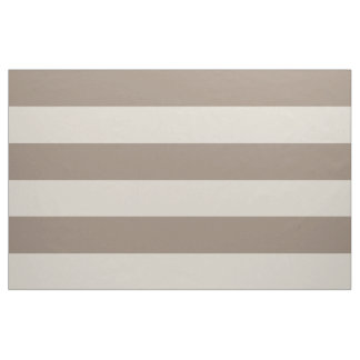 Tissu Mocha Brown et beige Large rayures Grande échelle