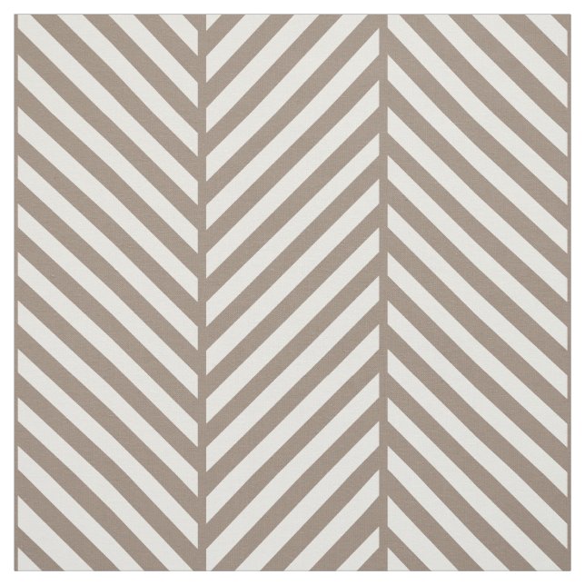 Tissu Mocha Brown Herringbone Grande échelle (Échantillon)