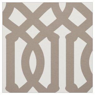Tissu Mocha Brown Trellis Grande Échelle