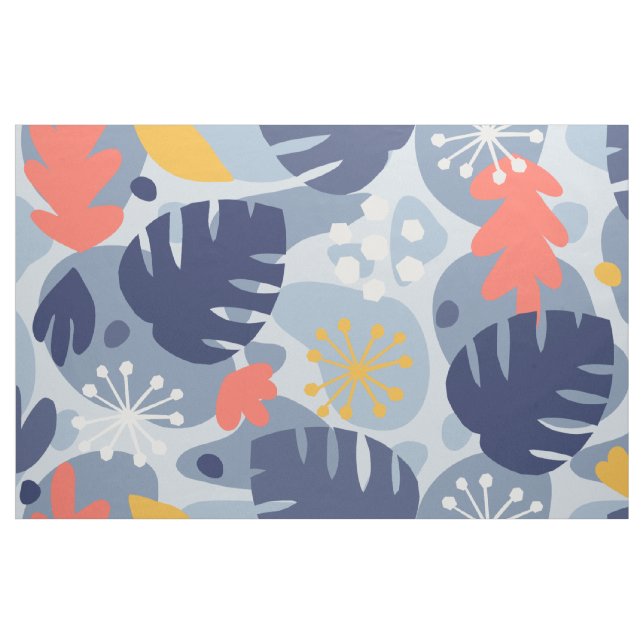 Tissu Mod Feuille Monstera Abstrait Hawaiien Tropical -B (Fat Quarter)