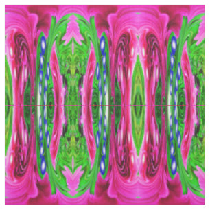 Tissu Mode de nature rose et vert