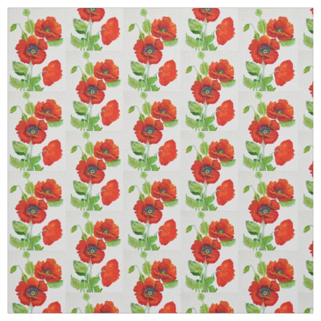 Tissu Mode des papillons rouges (Échantillon)