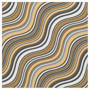 Tissu Mode moderne marbre noir et jaune élégant