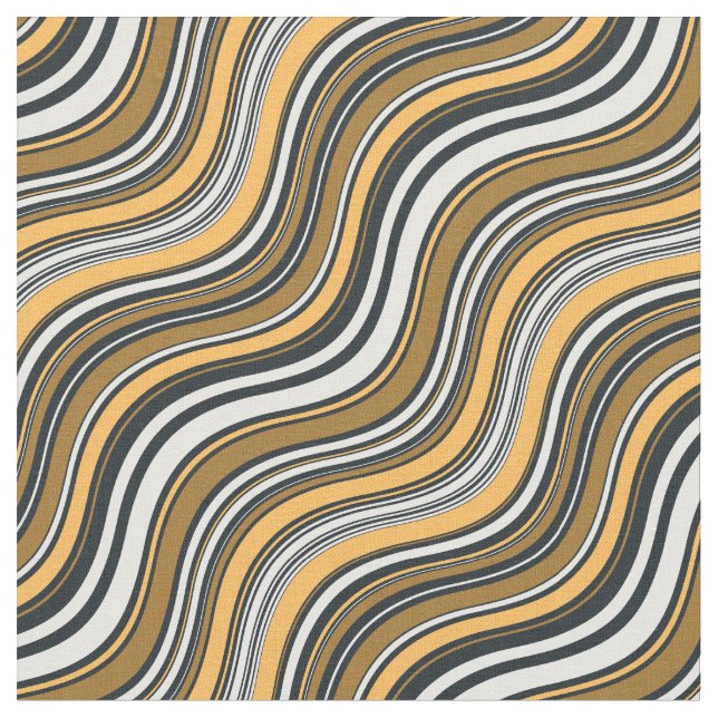 Tissu Mode moderne marbre noir et jaune élégant (Fermer)