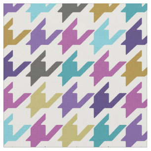 Tissu Mode tendance coloré houndstooth motif