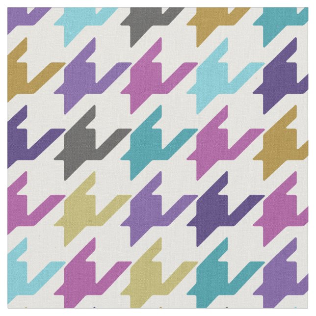 Tissu Mode tendance coloré houndstooth motif (Fermer)