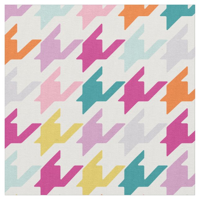 Tissu Mode tendance coloré houndstooth motif (Fermer)