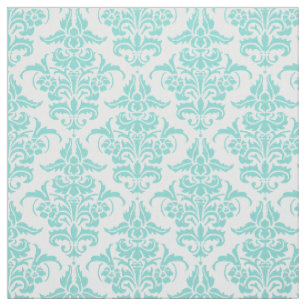 Tissu Modèle Damask - Aqua