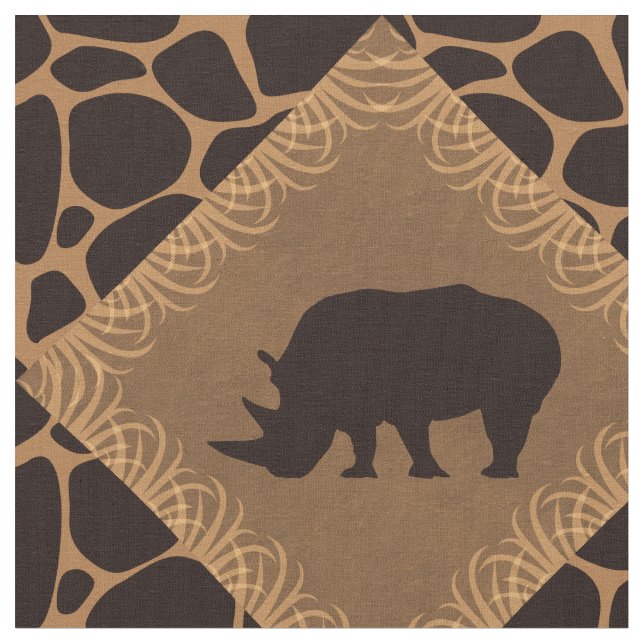 Tissu Modèle de diamant de rhinocéros et de poster de (Fermer)