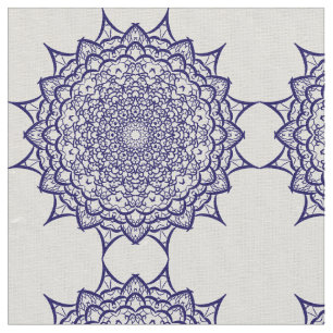 Tissu Modèle de mandala bleu
