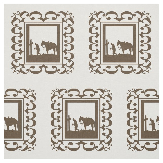 Tissu Modèle de prière Western Cowboy (Échantillon)