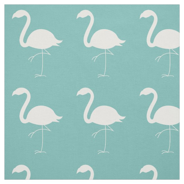 Tissu Modèle Flamingo Turquoise mou (Échantillon)