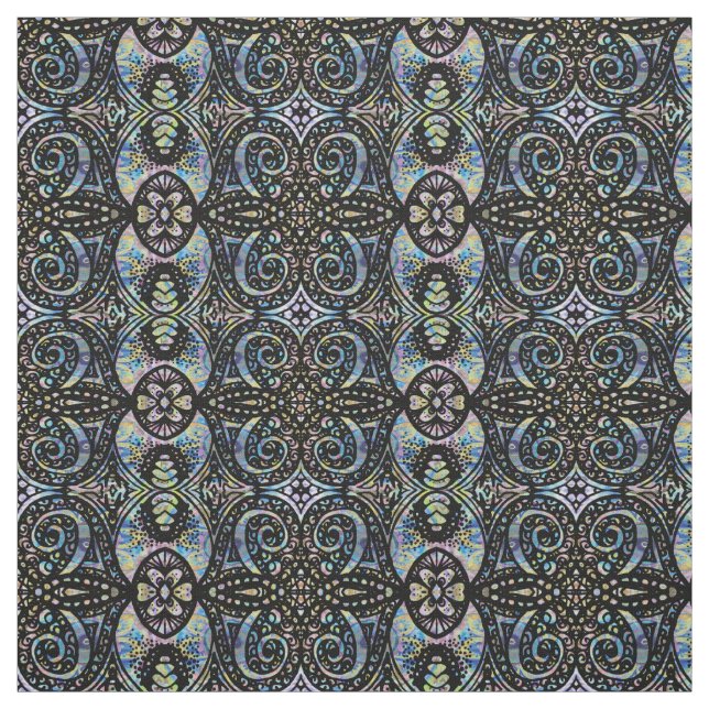 Tissu Modèle Floral à couche Tourbillonnant (Échantillon)