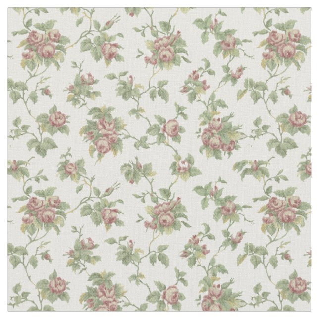 Tissu Modèle floral de vigne Rose vintage (Fermer)