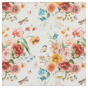 Tissu Modèle floral du jardin