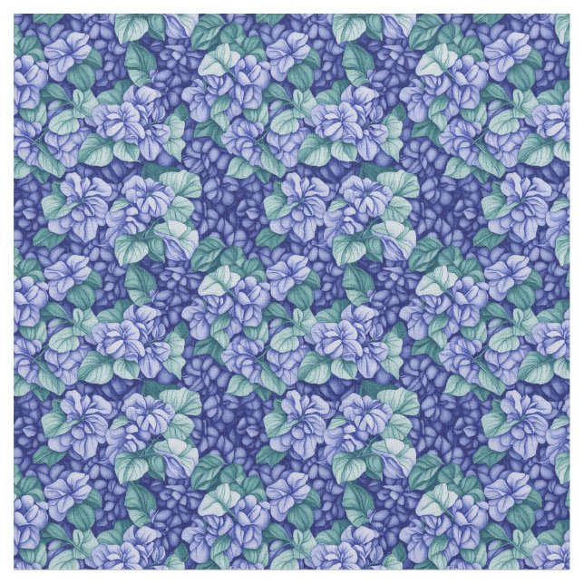 Tissu Modèle floral - Fleurs d'Hydrangea (Fermer)