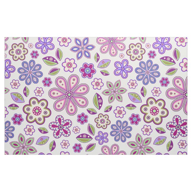 Tissu Modèle floral hippie moderne | Botanique (Fat Quarter)